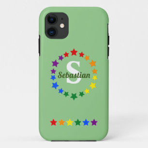 Capa Para iPhone 11 Monograma e Nome de Estrelas LGBT Contemporâneas