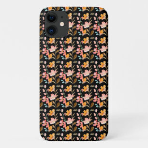 Capa Para iPhone 11 Monograma Elegante Cor de Água Rosa