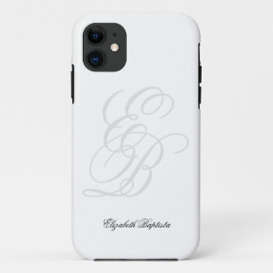Capa Para iPhone 11 Monograma Elegante Flamengo Único