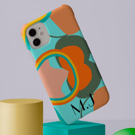 Capa Para iPhone 11 Monograma estético vintage de 70 anos