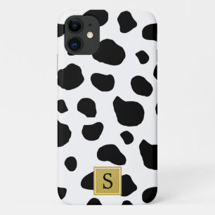 Capa Para iPhone 11 Monograma - Impressão Animal, Pontos de Vaca - Pr