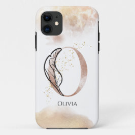 Capa Para iPhone 11 Monograma - Letra Moderna Inicial O Boho Personali