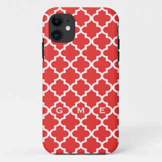 Capa Para iPhone 11 Monograma marroquino do design 3 do azulejo do