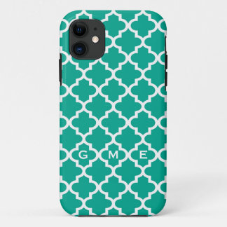 Capa Para iPhone 11 Monograma marroquino do design 3 do azulejo do