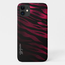 Capa Para iPhone 11 Monograma Personalizado de Bandeiras de Tigre