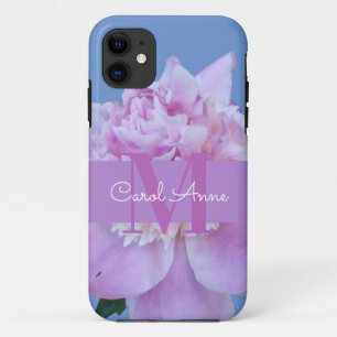 Capa Para iPhone 11 Monograma Púrpura de Peste Rosa