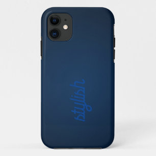 Capa Para iPhone 11 Monograma Rustic ]Dark Blue