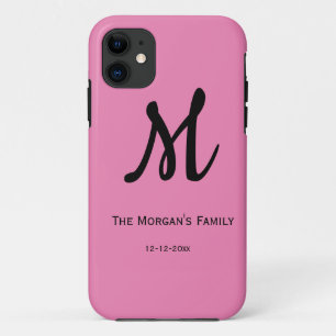 Capa Para iPhone 11 monograma simples personalizado adicione seu nome 