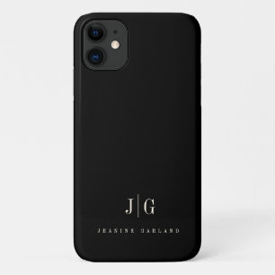 Capa Para iPhone 11 Monograma Simples Profissional Elegante Minimalist