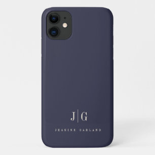 Capa Para iPhone 11 Monograma Simples Profissional Elegante Minimalist