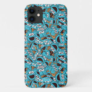 Capa Para iPhone 11 Monstro de cookies   Padrão Nom Nom Nom