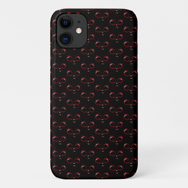 Capa Para iPhone 11 Monstro fofo de rosto de óvni (Verso)