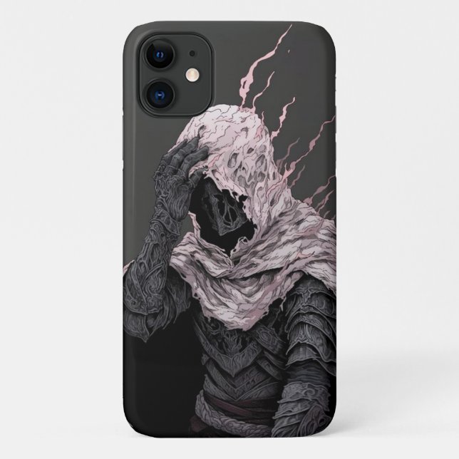 Capa Para iPhone 11 monstro preto branco forte (Verso)