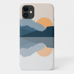 Capa Para iPhone 11 Montanhas azuis no lago