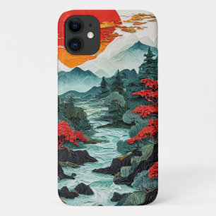Capa Para iPhone 11 Montanhas e floresta