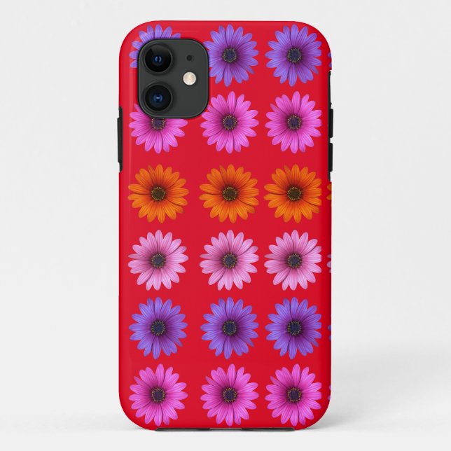 Capa Para iPhone 11 Moody Modern Winter Botanic Christmas Red (Verso)