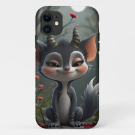 Capa Para iPhone 11 Moonlit Mischief Forest Spirit of Crimson Bloom.