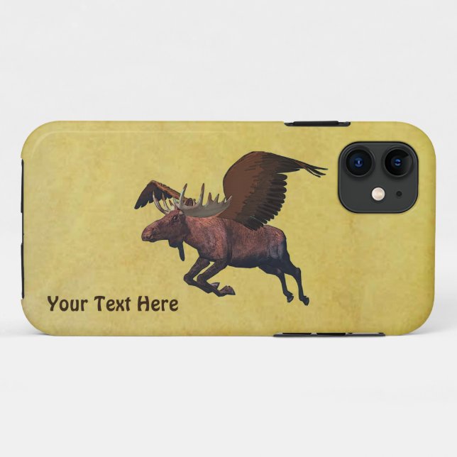 Capa Para iPhone 11 Moose Voadora (Verso (horizontal))