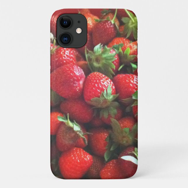 Capa Para iPhone 11 Morangos, bagas vermelhas, fruta vermelha (Verso)