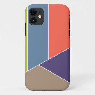 Capa Para iPhone 11 MOSAIC stripes triângulos coloridos I + suas ideia