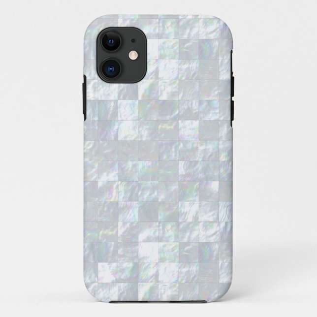 Capa Para iPhone 11 Mosaico da madrepérola (Verso)