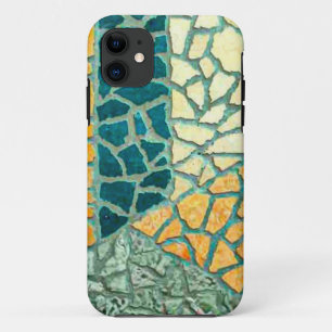 Capa Para iPhone 11 Mosaico da Pintura em Aquaico + suas ideias