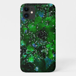 Capa Para iPhone 11 Mosaico defeituoso da foto noturna de lagoa de águ