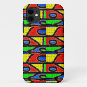 Capa Para iPhone 11 Mosaico feito à mão, Pintura de tartarugas de Barc