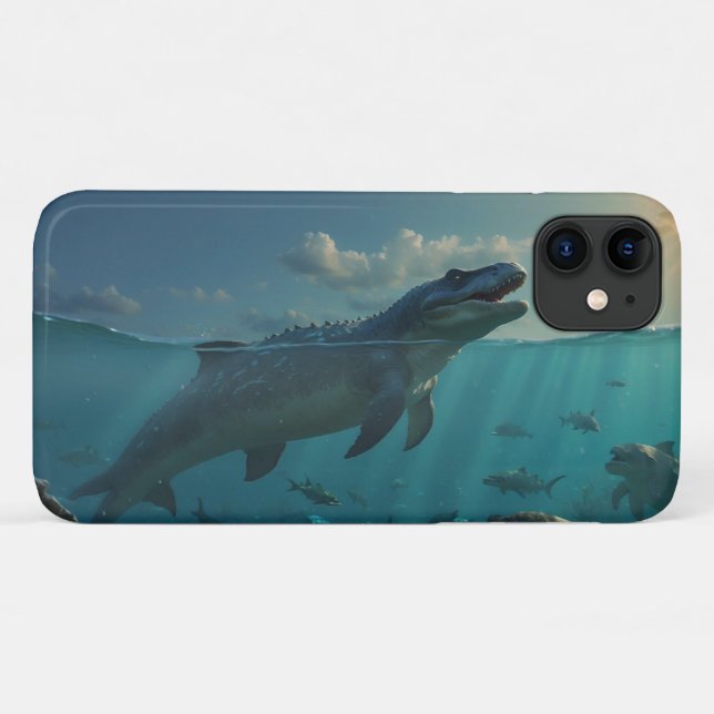 Capa Para iPhone 11 Mosassauro (Arte do Dinossauro) (Verso (horizontal))
