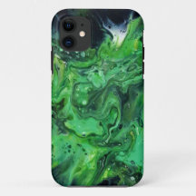 Motif abstrait vert.