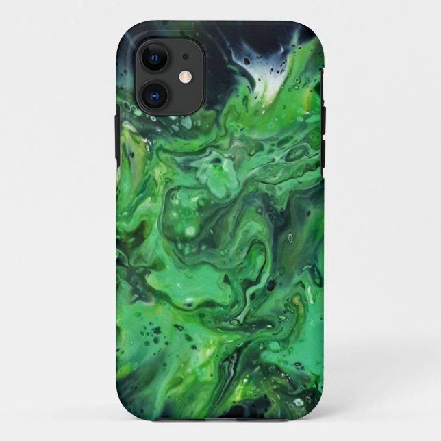 Capa Para iPhone 11 Motif abstrait vert.  (Verso)