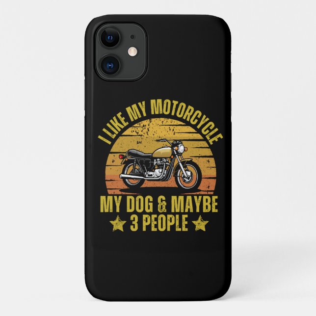 Capa Para iPhone 11 Moto de Cachorro (Verso)