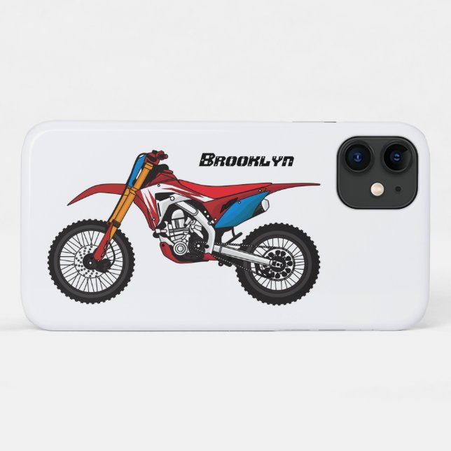 Capa Para iPhone 11 Moto de terra vermelha (Verso (horizontal))
