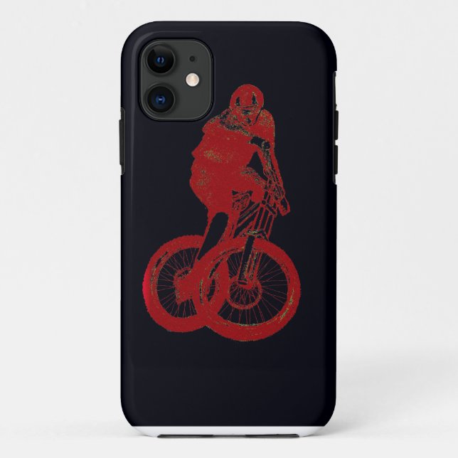 Capa Para iPhone 11 Mountain Biker MTB BMX CYCLIST (Verso)