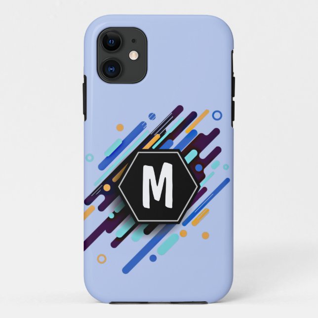 Capa Para iPhone 11 Mudar Para Qualquer Fita De Tinta Azul Inicial (Verso)