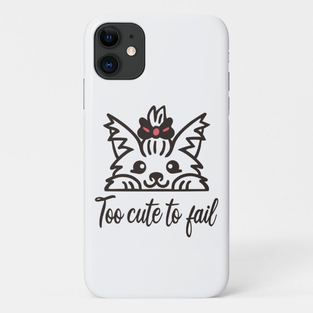 Capa Para iPhone 11 Muito fofo para falhar (Verso)