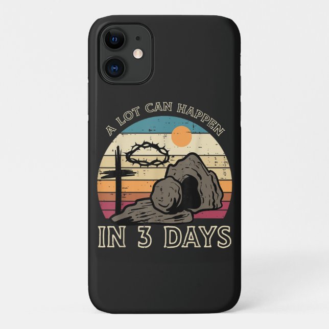Capa Para iPhone 11 Muito Pode Acontecer em 3 Dias Páscoa Religiosa (Verso)