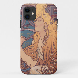 Capa Para iPhone 11 Mulher Alfonse Mucha Job Art Nouveau