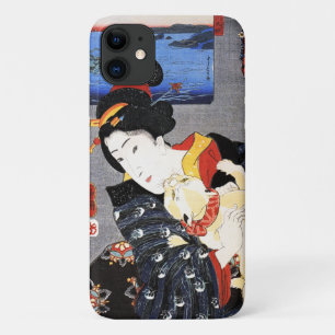 Capa Para iPhone 11 Mulher com Cat por Utagawa Kuniyoshi 歌 川 国 芳