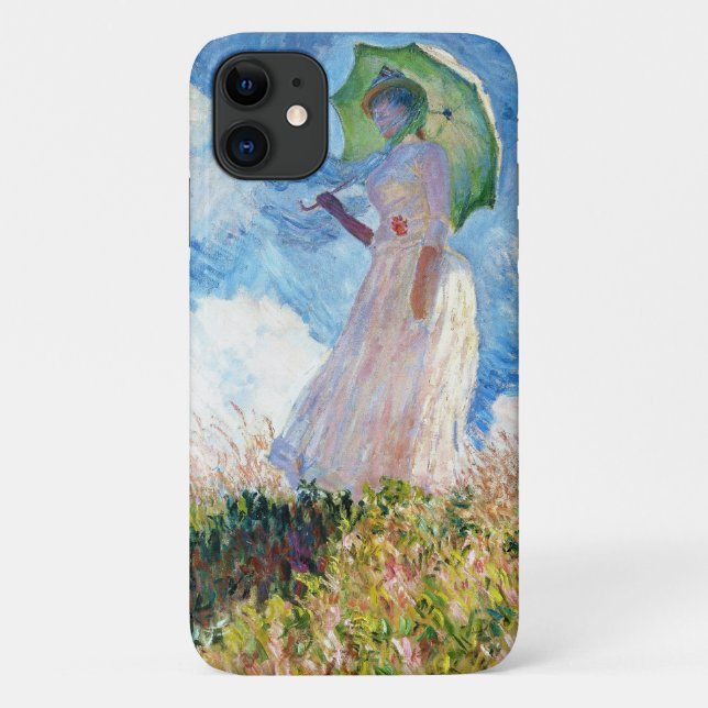 Capa Para iPhone 11 Mulher com pintura de uma mulher do Parasol Claude (Verso)