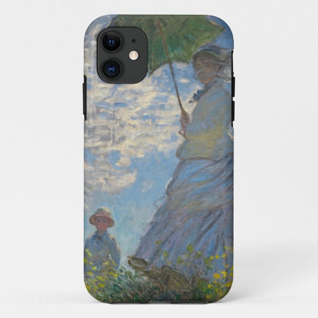 Capa Para iPhone 11 Mulher de Claude Monet com um parasol 1875 (Verso)