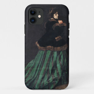 Capa Para iPhone 11 Mulher de Monet com Vestido Verde