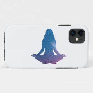 Capa Para iPhone 11 Mulher praticando yoga - Escolha a cor de fundo