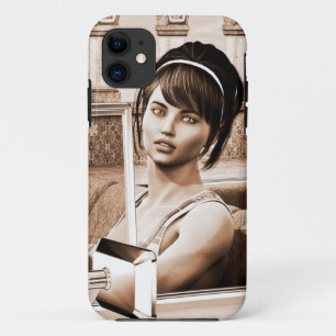 Capa Para iPhone 11 Mulher Vintage