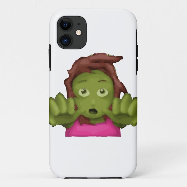 Capa Para iPhone 11 mulher zombie emoji (Verso)
