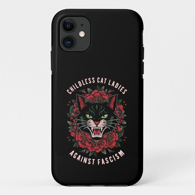 Capa Para iPhone 11 Mulheres De Gato Sem Filhos Contra O Fascismo (Verso)