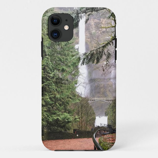 Capa Para iPhone 11 Multnomah Falls, OU (Verso)