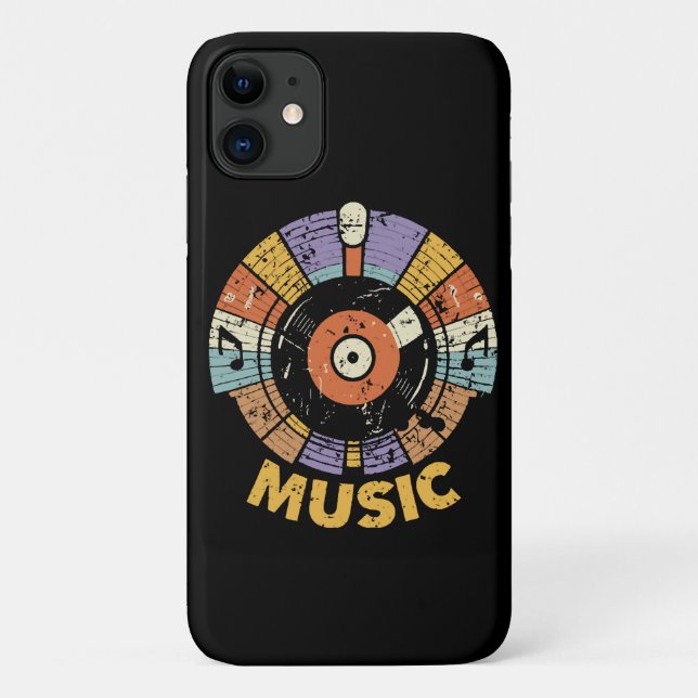 Capa Para iPhone 11 música clássica retrô (Verso)