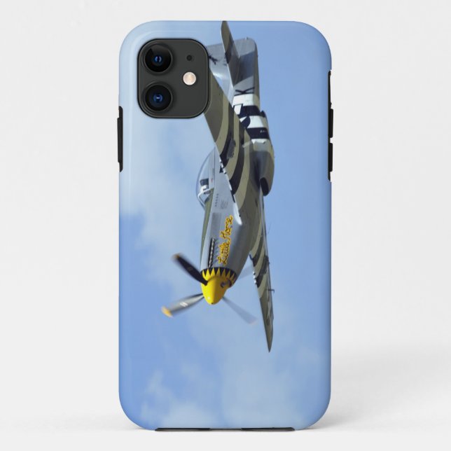 Capa Para iPhone 11 Mustang norte-americano de P-51D, cavalo pequeno (Verso)
