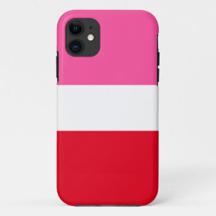 Capa Para iPhone 11 Na moda Bright Esportivo Largo Vermelho Cor-de-Ros